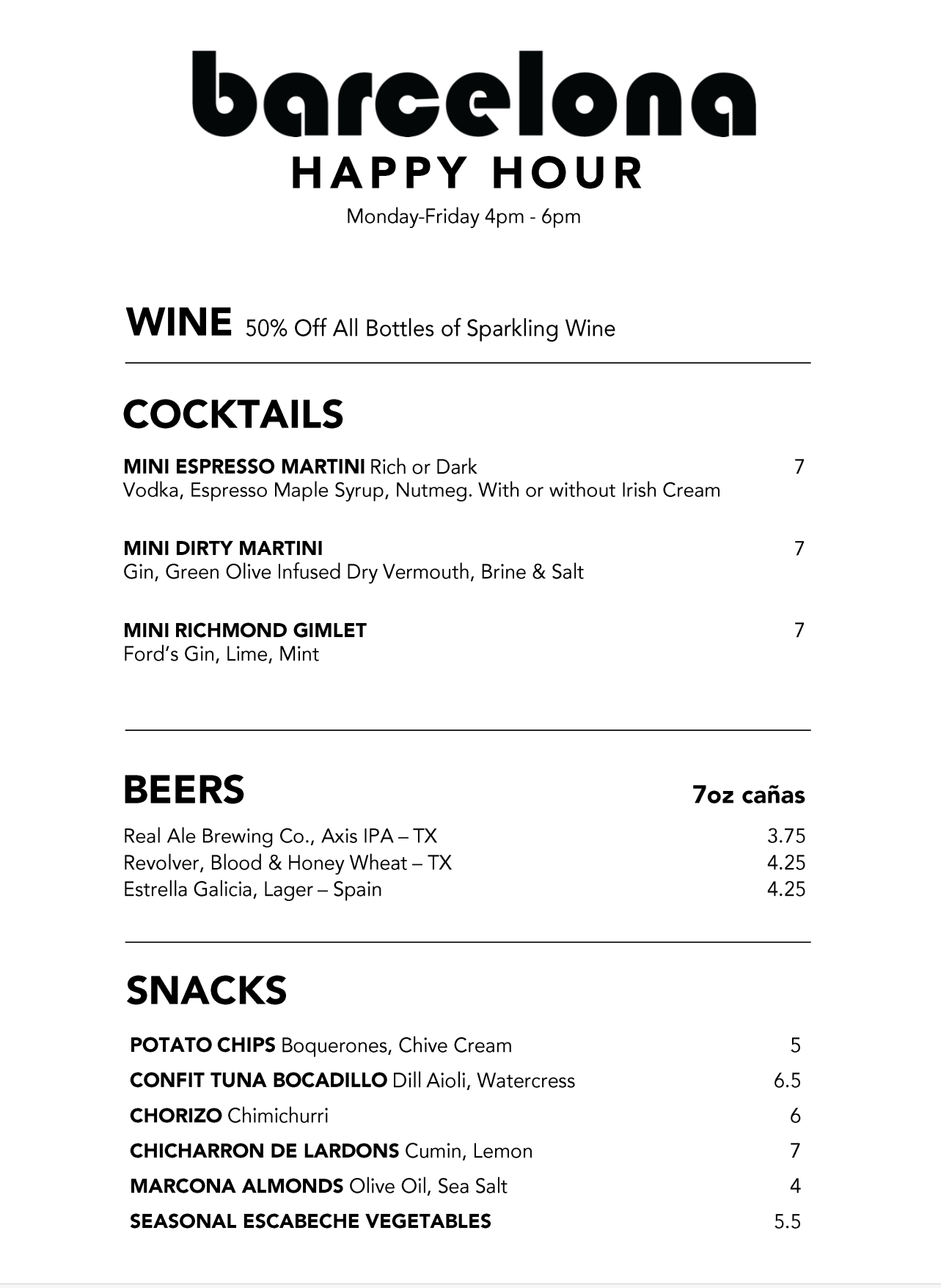 Houston Barcelona Wine Bar